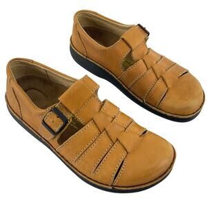 Footprints by Birkenstock Light Brown Leather Fisherman Sandals Women’s US 10
